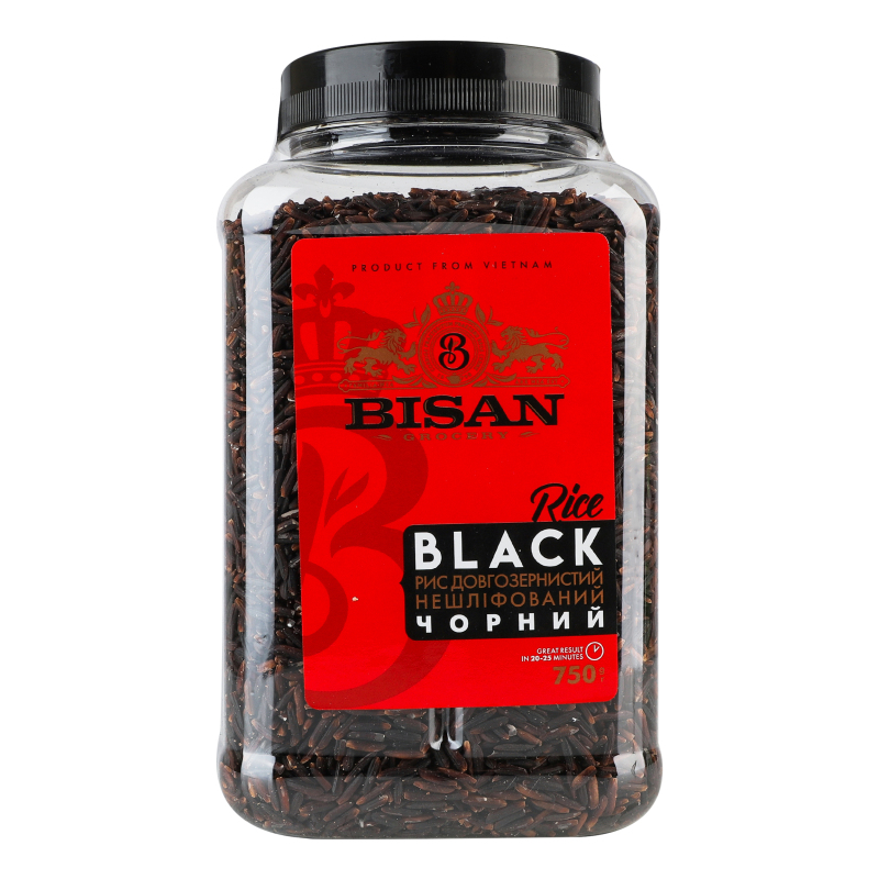 Рис чорний п/б 750г Bisan
