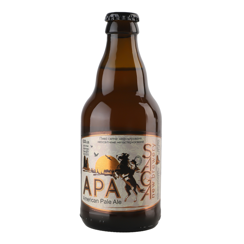 Пиво Amerikan Pale Ale APA н/ф 4,8% 0,33л SAGA