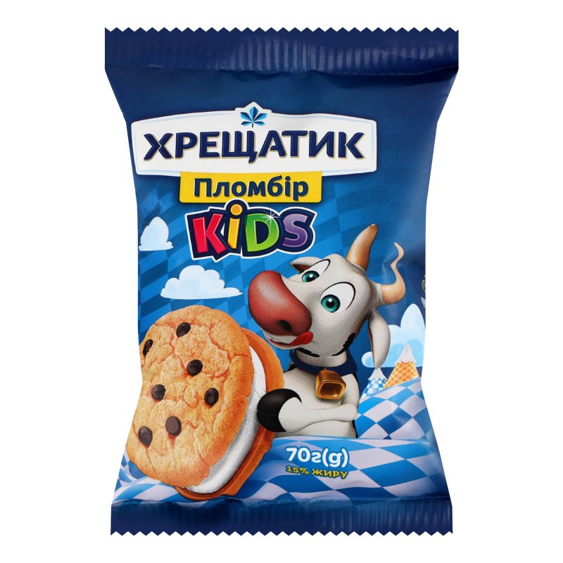 Морозиво Хрещатик KIDS сендвіч на печиві з дропсами 70г