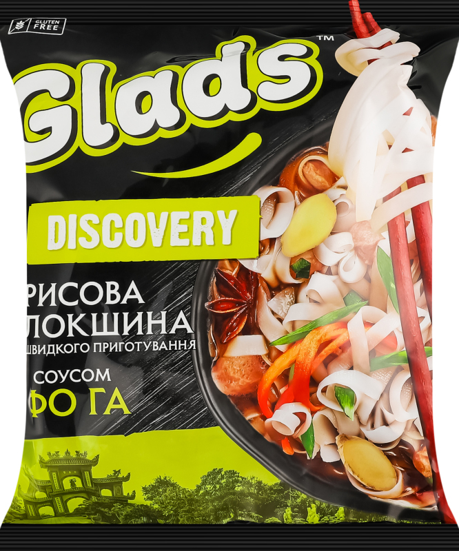 Локшина рисова ш/п Glads Discovery соус Фо Га 65г