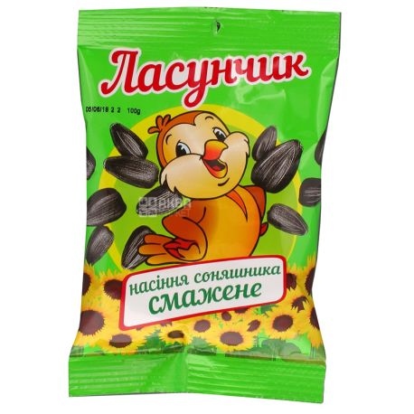 Насіння соняшника смажене солоне 95г Ласунчик