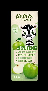 Сік BABY яблуко з м’якоттю 0,2л Galicia