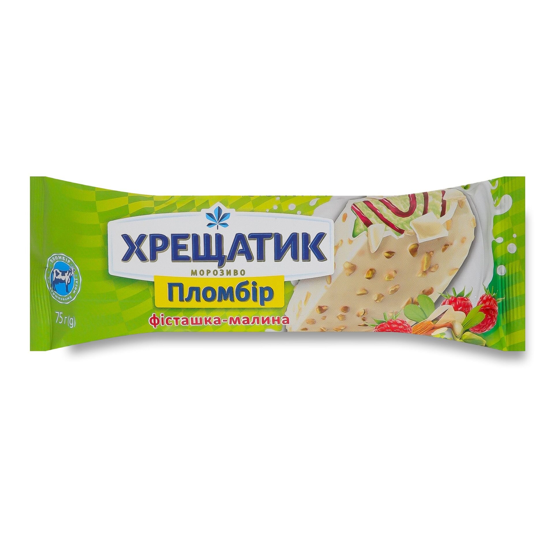 Морозиво Хрещатик фісташка-малина 75г Хладик