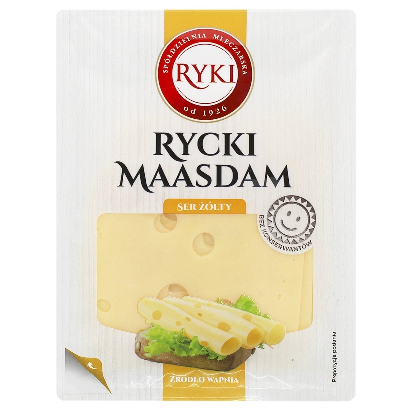 Сир Рикі Маасдам 45% 300г Ryki