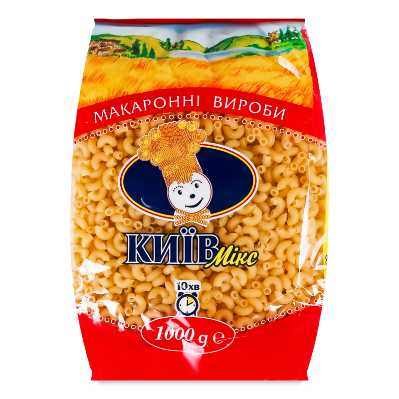 Макаронні вироби Ріжки маленькi 1кг Київ Мікс