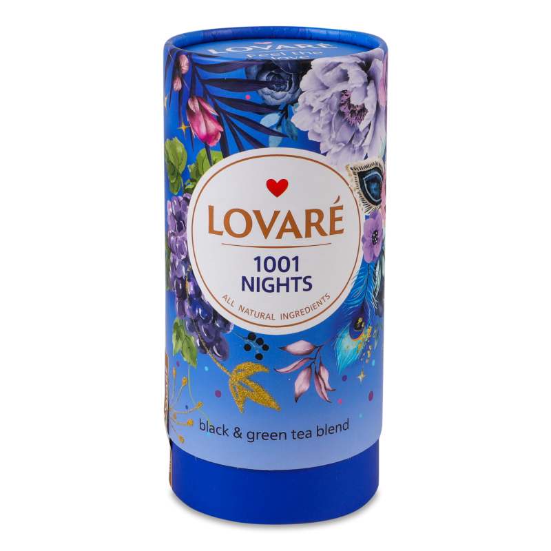 Чай 1001 Ніч на основі зеленого та чорного чаю 80г LOVARE