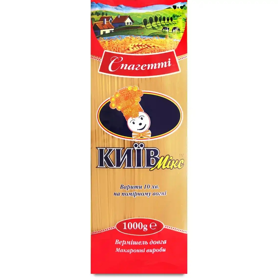 Макаронні вироби Спагеттіні (довгорізи) 1кг Київ Мікс
