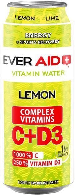 Напій б/алк Ever Aid Vitamin Water Lemon з/б 0,5л