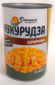 Кукурудза солодка конс. ж/б ключ 340г Домашні продукти