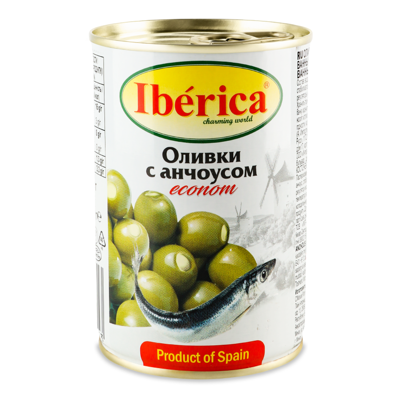 Оливки фаршировані анчоусом 280г Iberica
