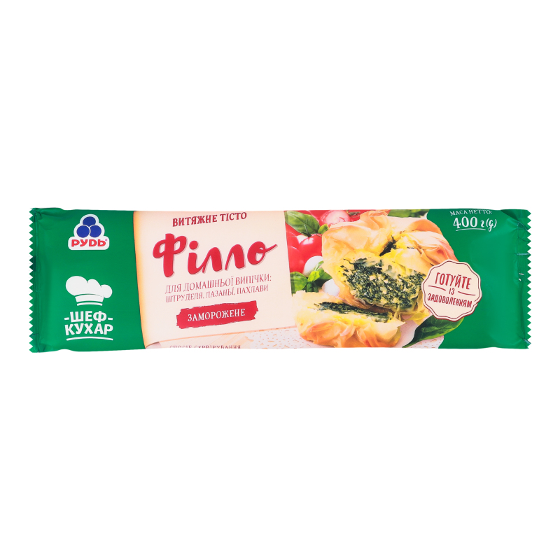 Тісто Філло д/домашньої випічки замор. 400г Шеф-Кухар Рудь