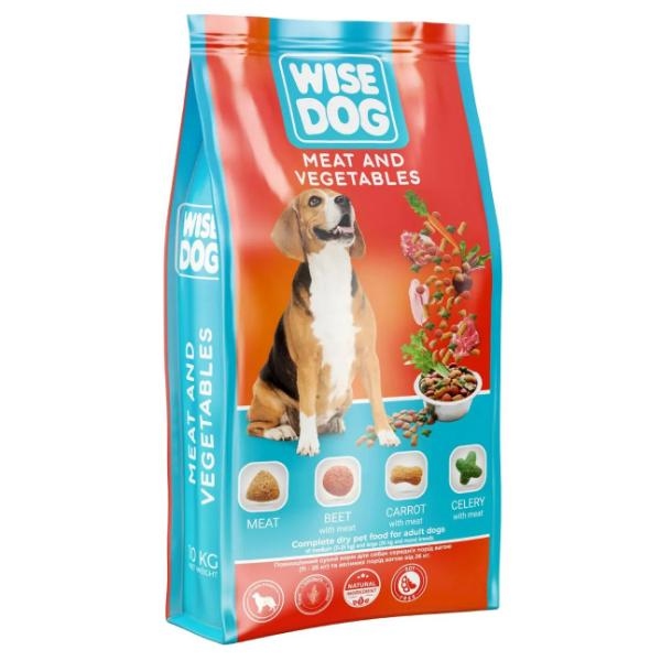 Корм сухий д/собак Wise Dog With meat and vegetables 500г